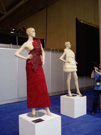 Condom Dresses made by Adriana Bertini