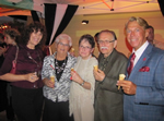 From Left to Right: Chris Cross, Doreen Young, Shirley and Bob Young (Dr. Peter Jepson-Young's parents) and Bradford McIntyre (www.PositivelyPositive.ca), at Passions 2012: A benefit for the Dr. Peter AIDS Foundation (www.drpeter.org). Sunday September 9th 2012.