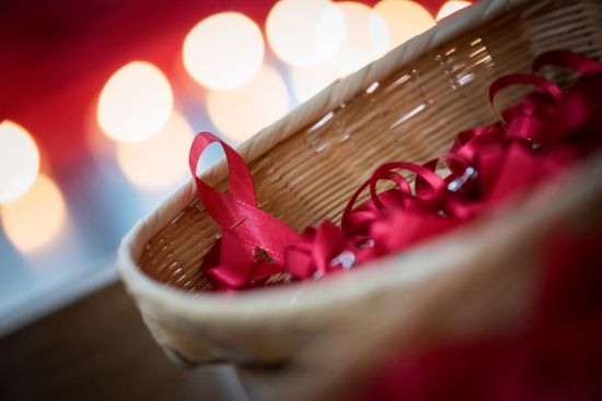 World AIDS Day 2017, red ribbons - Photo By Albin Hillert, 2017