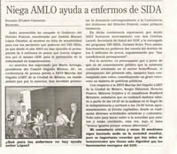 Foto: Conferencia de prensa - AMLO Niega ayuda a enfermos de SIDA