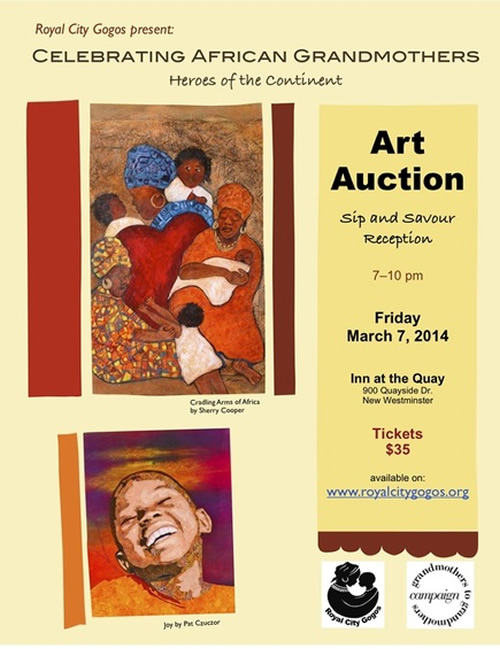 Poster: Royal City Gogos - Art Auction - March 7, 2014 - www.royalcitygogos.org