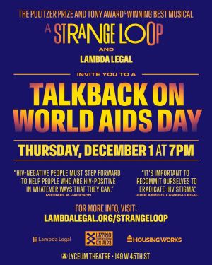TALKBACK ON WORLD AIDS DAY - THURSDAY, DECEMBER 1 AT 7PM. www.lambdalegal.org/events/strangeloop