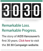 Poster: The 30 30 Campaign - 3030.aidsvancouver.org