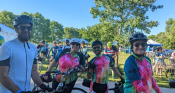 Team UCCN Riders at Ride for Life 2022  Drs Richard Novak and Alfredo Mena Lora, Charlie Peterson, Diana Bahena. Photo provided by Charlie Peterson.