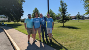 The UI Health UCCN road crew team: Robert Taylor, Keith Ulrich, Christopher Owen and Nick Llinas.