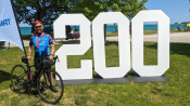 Charlie Peterson at mile 200 at Ride for Life 2022. Photo provided by Charlie Peterson.