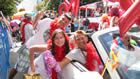 AIDS Vancouver in Vancouver Pride Parade 2011 - In this photo: Jeremy Boudreau, Tasha Riley: Prevention Education Coordinator at AIDS Vancouver, Bradford McIntyre: Director, Board of Directors, AIDS Vancouver, Brian Chittock: Executive Director, AIDS Vancouver - Photo Credit: Deni Daviau