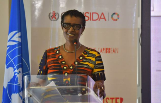 Winnie Byanyima, Executive Director of UNAIDS speaking at the International Day Against Racial Discrimination event in Panama. Credit: UNAIDS