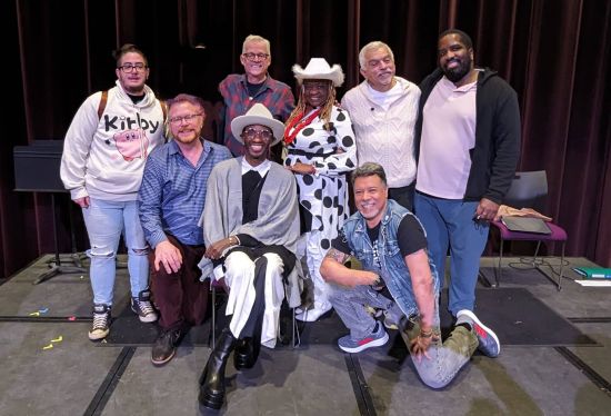 Photo: Donja R. Love (seated center) and the playwrights of Write It Out! 2023. Donja R. Love (seated center) and the playwrights of Write It Out! 2023.