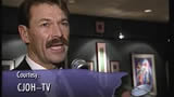 A Celebration of Life: Bradford McIntyre, Living with HIV, held a party, celebrating the Anniversary of his being told on November 28th 1985 that he only had six months to live. CJOH TV in Ottawa was there. Photo Credit: CJOH-TV.