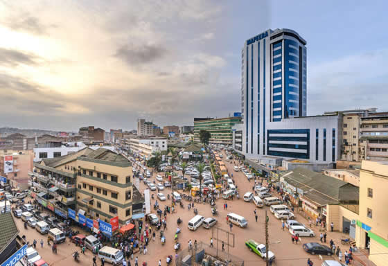 A view of downtown Kampala. Uganda's largest city and capital sits on the northeastern shore of Lake Victoria. Credit: Jjumba Martin / iStock