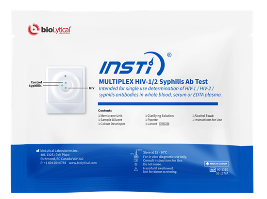 INSTI® Multiplex HIV-1/2 Syphilis Antibody Test INSTI® Multiplex HIV-1/2 Syphilis Antibody Test Package