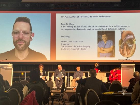 The second panel discussion was moderated by Marina Mourtzakis (centre left) and featured Canadian researchers Guy Faulkner, Alfred Yu and Jeffrey Karp (virtual screen).