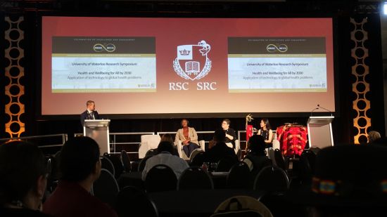 Margaret Mutumba, Katie Mulligan and Anita Layton as a panel with Martin Cooke as the moderator