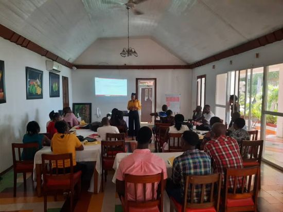 The team in Haiti at a training session. Photo courtesy of the Center for Global Health Practice and Impact. The team in Haiti at a training session. Photo courtesy of the Center for Global Health Practice and Impact.